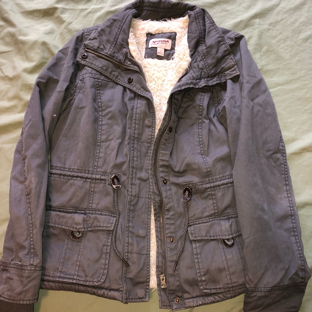 Arizona Jeans Winter Jacket Faux Fur Lined Size L